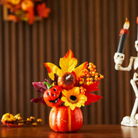 Halloween Maple Leaf and Pumpkin Decoration Set for Autumn Festival