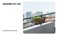 Space-Saving Railing Planter Rack Indoor & Outdoor Use Hanging blossom Pot Rack Easy Installation Plant Holder Sturdy long-lasting for Apartment Dwellers, Gardeners, homeowners, Balcony, Windowsill, Fence, Patio