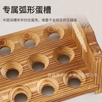 Wooden Egg Display Rack for Kitchen Countertop, 1-Tier, American Country Style