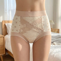 Shapewear Shorts for Women High Waist Firm Control with Jacquard Pattern, Breathable Cellulosic Fiber Boyshort Style Girdle for Everyday Wear