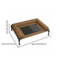 Breathable Elevated Dog Bed Detachable Cover Raised Pet Bed Washable Mesh Dog Cot Moisture Resistant for Small Dogs, Year-Round, Indoor