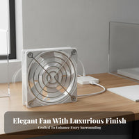 120mm USB Fan Quiet USB Powered Cooling Fan Plug and Play Router Chiller for Pet Owners, Home Office, Server Rack, Small Areas
