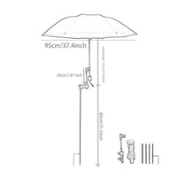 Large Canopy Garden Shade Umbrella Easy Installation Patio Shade Umbrella High-Temperature Resistant for Fishing