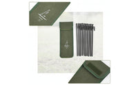 10 Pieces Rustproof Camping Tent Stake Kit with Pouch Compact Tent Stakes with Storage Bag Lightweight Metal Ground Stakes with Bag Multi-Purpose for Backpackers