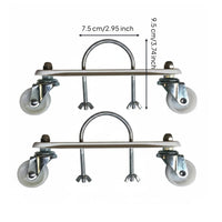 2 Sets radiators Caster Wheels Strong Load Capacity Oil Heater Wheel Base Full-Rotation Swivel Casters Heater Support Bracket Wheels