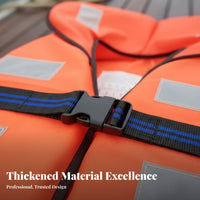 Adult Flotation Jacket Oxford Cloth Flotation Device Jacket Adjustable Straps near-Shore Buoyant Vest for Boaters, Swimmers, Flood Relief, Swimming