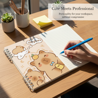 Cute Cartoon Loose-Leaf Spiral Notebook A5/B5 for Students and Office