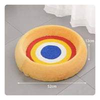 Woven Round Pet Scratcher Bed Soft Material Round Pet Scratch Board Layered Design Handwoven