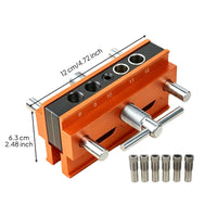 Positioning Guide Thickened Body Carpentry Dowelling Jig Multi Function Wood Dowel Drill Guide for Workshop