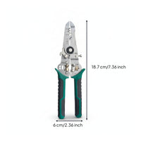 Spring-Loaded Multifunction Wire Stripper Insulated Handles Wire Stripping Plier Cutting Cutting Edges Electrical Plier Multi-Purpose