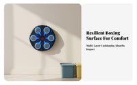 Built-in Speaker Wall Mounted Electronic Punching Target Adjustable Speed Modes Wall Mounted Music Boxing Machine Digital Hit Counter Smart Reaction Training Machine Shock Absorbing Pads for Children, Beginners, Adults, Home