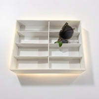 Eyewear Organizer with 8 Compartments Stylish Eyeglass Storage Box Long-Lasting