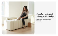 Soft and Comfortable Long Padded Seat High-Resilience Foam Segmented Cushion Bench Breathable Textile Upholstered Seating Collapse-Resistant Frame for Homeowners, Shop Owners, Interior Designers, Fitting Room, Entryway, Retail Boutique, Window Nook