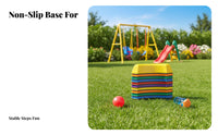 Non-Slip Bottom Sensory Stepping Stones Enhances Coordination Tactile Stepping Stones Toy Develops Gross Movement Skills Sensory Balance Path Colorful Design for Toddlers, Preschoolers, Parents, Indoor, Playroom, Kindergarten, Daycare Center