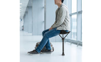 Portable Stool with Textile Seat Compact Telescopic Stool Foldable Furniture for Travelers, Anglers, Travel, Fishing, Camping