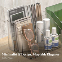 Multi-Compartment Makeup Tray No Assembly Required Clear Partitisingled Tray