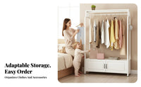 Floor-Standing Bedside Clothes Valet complimentarystanding Clothing Stand Space-Saving Garment Rack Easy reach for Children, Adults, Students, beside Bed, Dorm Room, Entryway, Closet