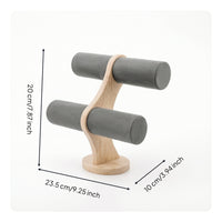 T Stand Display with Wooden Base  Jewelry Accessory Holder Lightweight Jewelry Display Stand Dresser