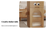 Space-Saving Robot light Table Multi-Functional Side Cabinet Drawer Storage Household Furniture Serving Tray Feature for Interior Design aficionados, home dwellers, Living Room, Bedroom, Lounge Area, Entryway