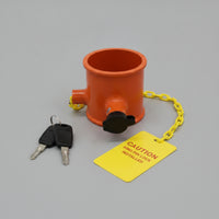 Fifth Wheel Lock Locking Device Sturdy King Locking Device with Warning Tag for Fleet Owners, Storage Yards
