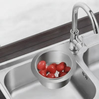 Perforated Swan Sink Strainer Basket Space-Saving Swan Drain Basket Compact Hanging Sink Colander Long-Lasting