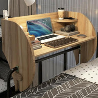 With Storage Shelves clighting fixture-on Bedside Desk Multifunctional Bed Clighting fixture Shelf Sturdy Dormitory Accessory No-Leg Design for College Students, Dorm Residents, metropolitan Dwellers, Small areas