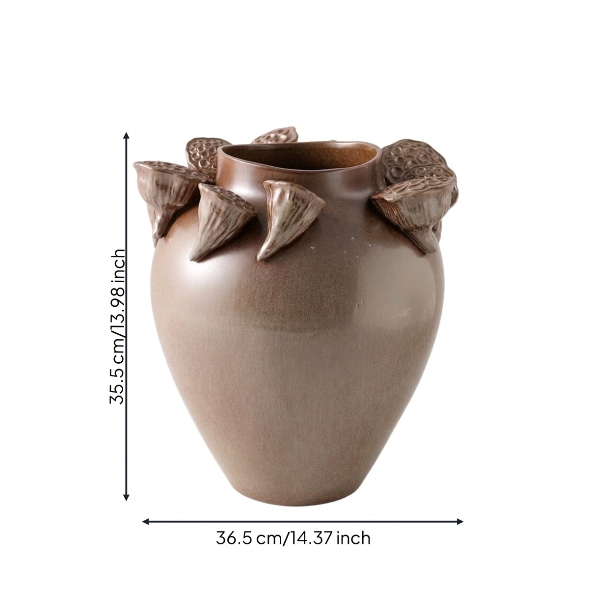 Ceramic Decorative Vase Handmade Ceramic Vase Neutral Flower Holder for Living Room