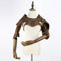 Shoulder Battle Gear with Arm Guards Distressed Arm Guards Knight Bracer for Stage Performance