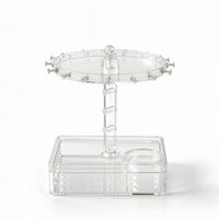 Rotating Jewelry Organizer Desktop Rotating Earring Stand Compact for Bedroom