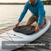 Padded Kayak Seat with Rear Support Comfortable Padded Kayak Seat Watersport Gear Portable Lightweight for Small Boat Ists