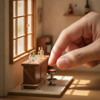 Miniature Bar Stool Small Mini Bar Stool Diorama Prop Compact Furniture Realistic for Hobbyists