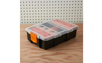 3 Pieces Divided Compartments Screw and Nut Organizer Removable Dividers Small Parts Organizer Box Transparent Lid Compartment Storage Case Secure Latch for Workshop, Garage, Repair Desk