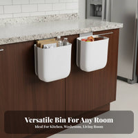 Hanging Foldable Trash Can Space Saving Folding Kitchen Waste Bin Waterproof Hanging Trash Can for Homeowners, RV Owners, Washroom, Office, Camping