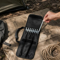 Portable Camping Tent Peg Storage Bag with Tent Stakes