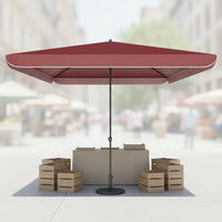 Advertising Umbrella without Base Sun-Shading Outdoor Umbrella with Double-Layer Textile Rainsheltering Square for Vendors