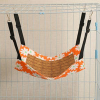 Cat Hanging Basket Swing Bed, 2-Tier Round Soft Indoor Cat Bed with Creature Pattern, Hanging Cage Resting Place for Small Cats and Kittens
