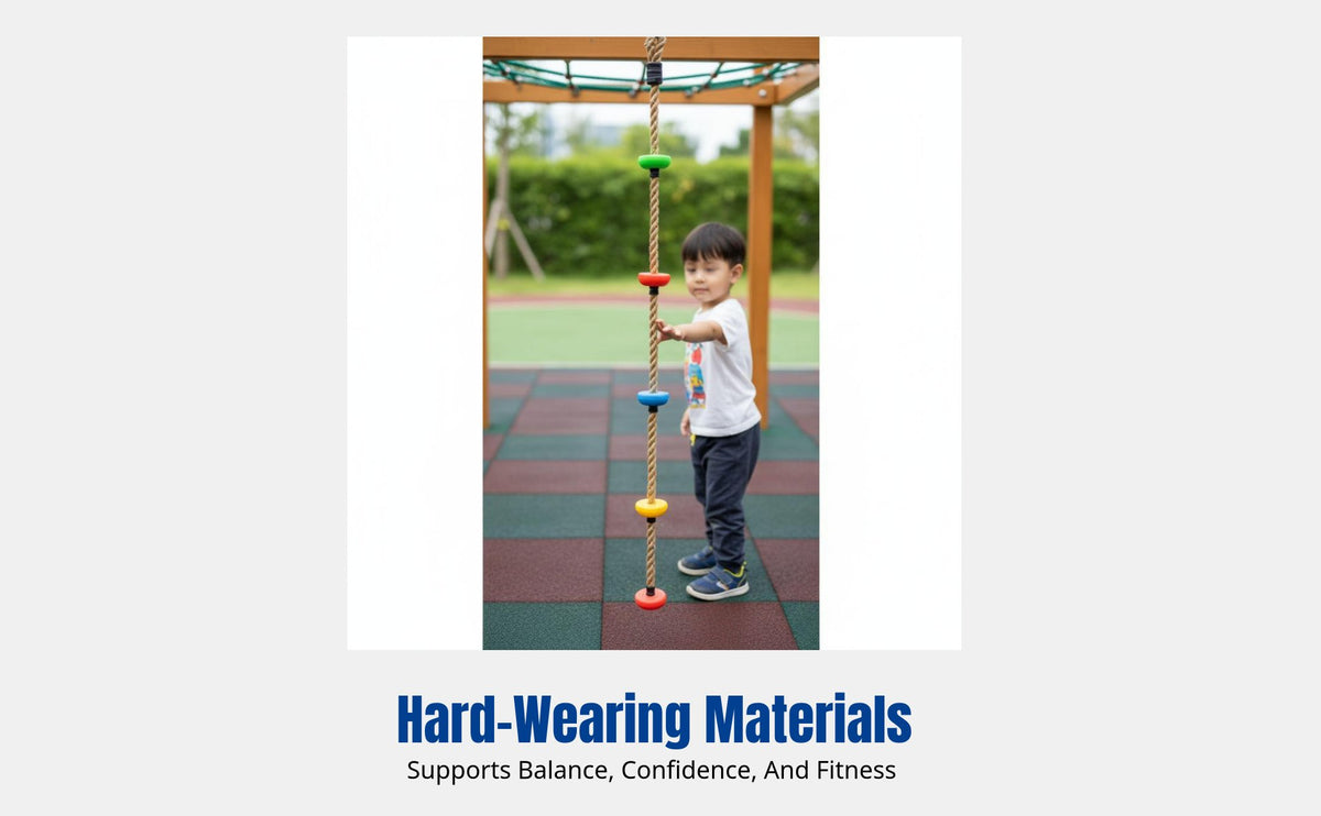 Climbing Frame, Outdoor Ladder, Hanging Rings Set, Tactile Training, Playground Equipment for Kids