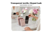 Multi-Compartment Storage Rack Transparent Design upright Divider Rack