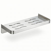 Space-Saving Wall-Mounted Shelf Rectangular Stainless Steel Shelf Bathroom Tray Easy to Install for Shower