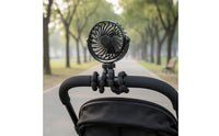 USB Rechargeable Flexible Fan Portable Stroller Fan Lightweight for Office Workers, Students, Dorm, Travel, Car Seat