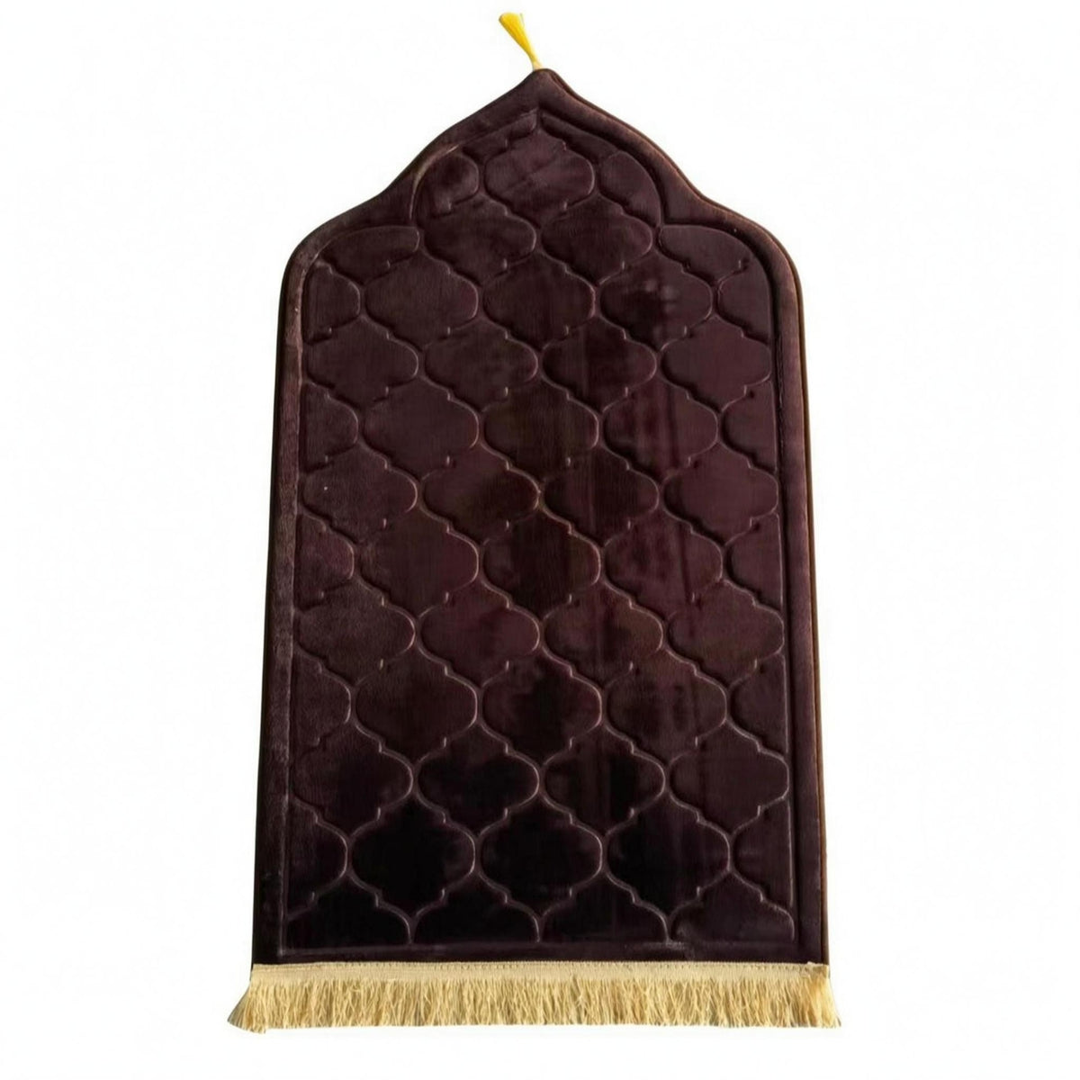 Arched Floor Mat Hanging Loop Embossed Lattice Mat Fringed Hem
