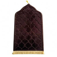 Arched Floor Mat Hanging Loop Embossed Lattice Mat Fringed Hem