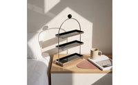 3-Tier Acrylic Organizer Shelf Space-Saving Acrylic Organizer with Metal Frame Vertical Tiered Countertop Shelf for Dresser