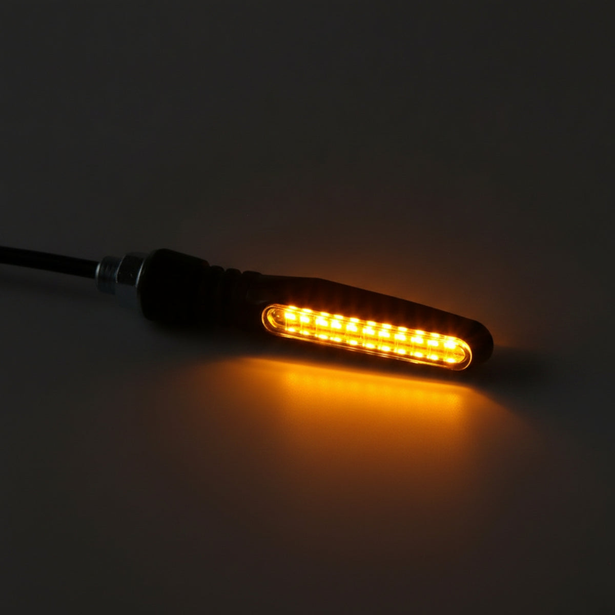 Motorcycle Turn Blinker Light 12V LED with Threaded Mounting Post Electric Bike Indicator Light for Custom Builders