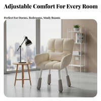 Height Adjustable Computer Chair Soft Upholstery Adjustable Study Armchair