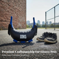Multiple Grips Bulgarian Bag Tear-Resistant Bulgarian Training Bag Reinforced Stitching Crescent Sandbag Long-Lasting PU Material for Personal Trainers, Athletes, Adults, Functional Fitness, Gym, Physical Conditioning