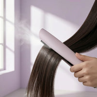 Wide-Plate Steam Hair Straightener Frizz Unbound Hair Straightener with Water Tank Smooth Steam Flat Iron Damage Reducing for Women, Home