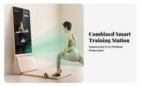 Full Body Training Smart Fitness Mirror HD Tap-Screen Smart Gym Mirror 4K Touchscreen Display Digital Home Gym Installation-Complimentary & Movable for Beginners, Families, Apartment Living