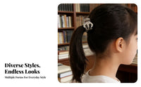 Small Metal Hair Clasp Stylish Designs Mini Hair Jaw Clip Strong Hold Small Metal Hair Claw for Women, Girls