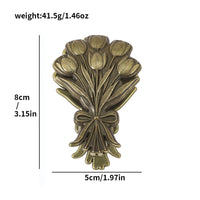 Journal Clip Antique Bronze Floral Clip Carved for Journalists, Journaling, Desk Display